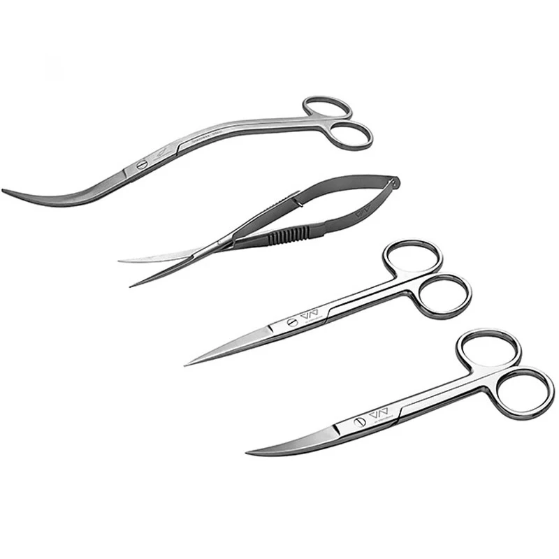 VIV ADA Quality Aquarium Aquatic Stainless Spring Steel Plant Scissors Straight Curved Wave Shape Cleaning Maintenance Tool