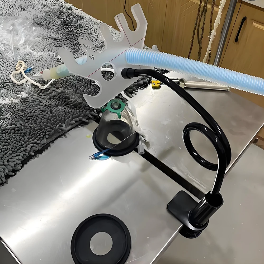 Support de Circuit respiratoire d'anesthésie réglable de ventilateur articulé universel avec Support de Tube rotatif pivotant et fileté