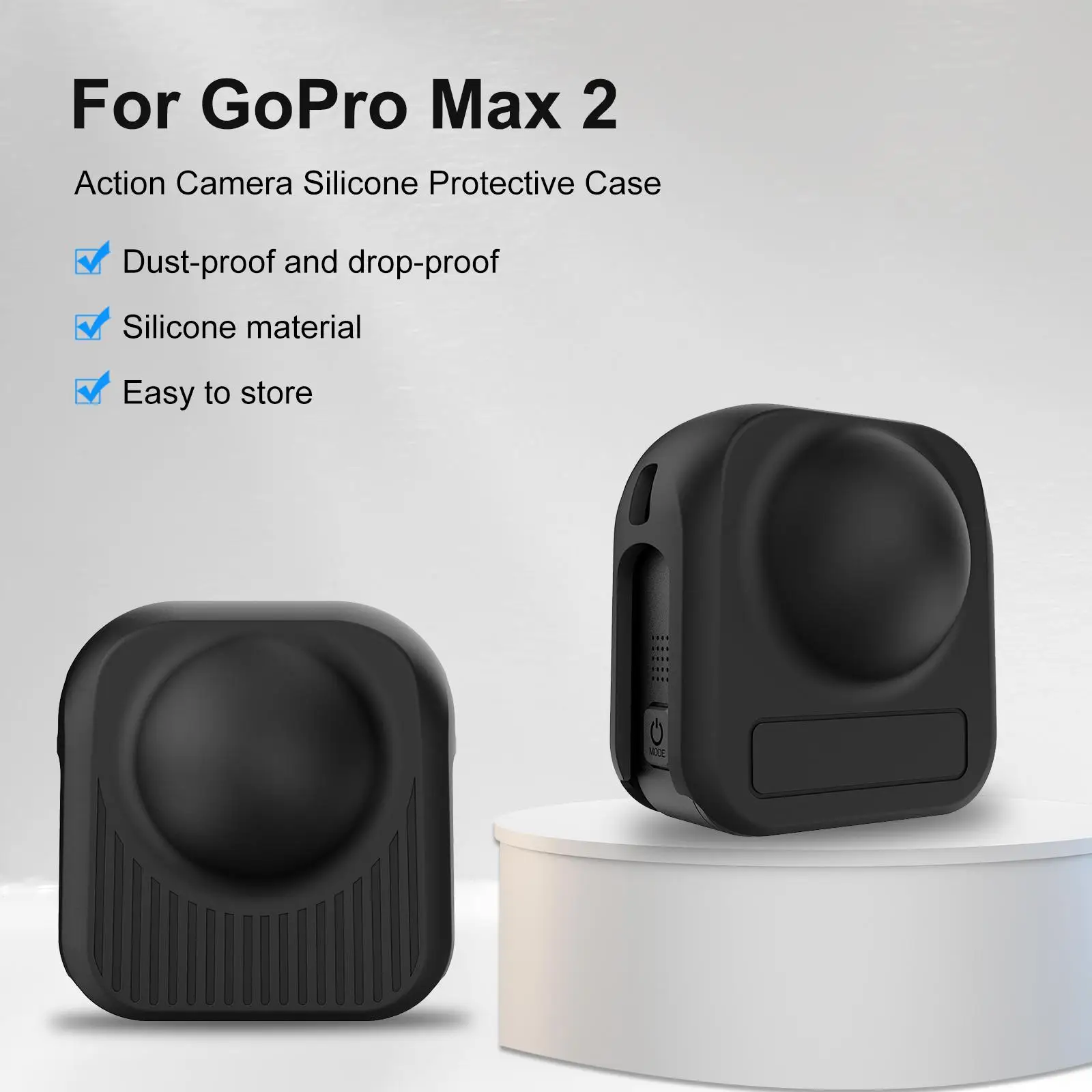 For GoPro MAX2 PULUZ Body Lens Silicone Protective Cover