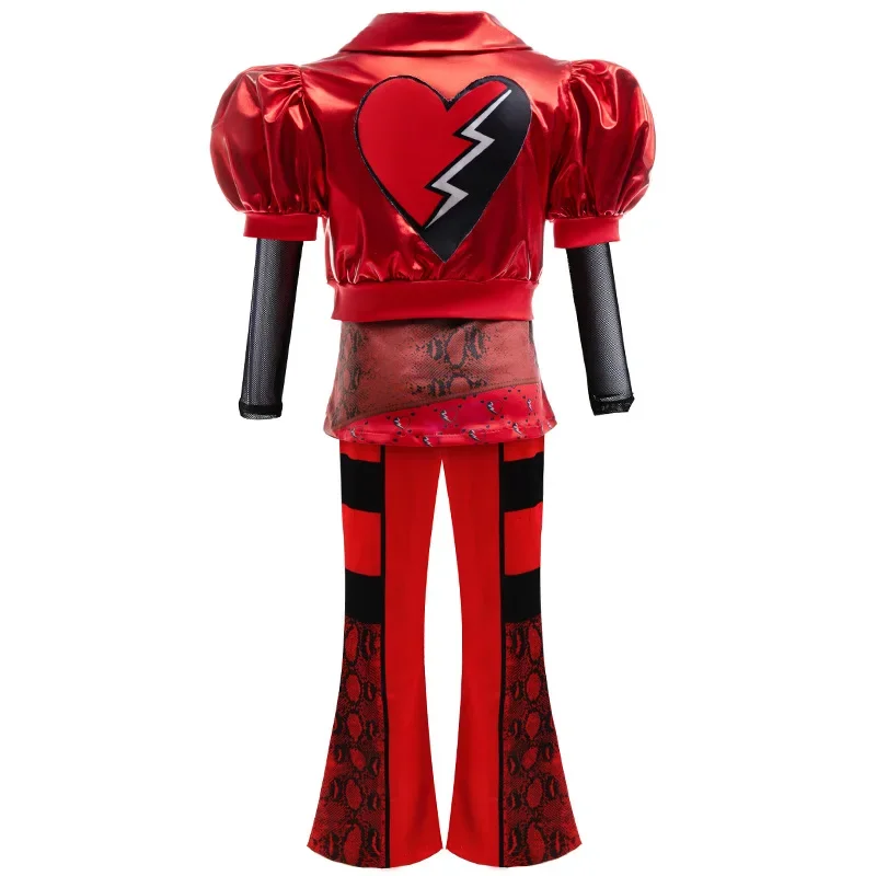 Abiti per ragazze Bambini D-Descendenti 4 Costume cosplay rosso Chloe T-The Rise Of Red Halloween Carnevale Principessa Dress Up