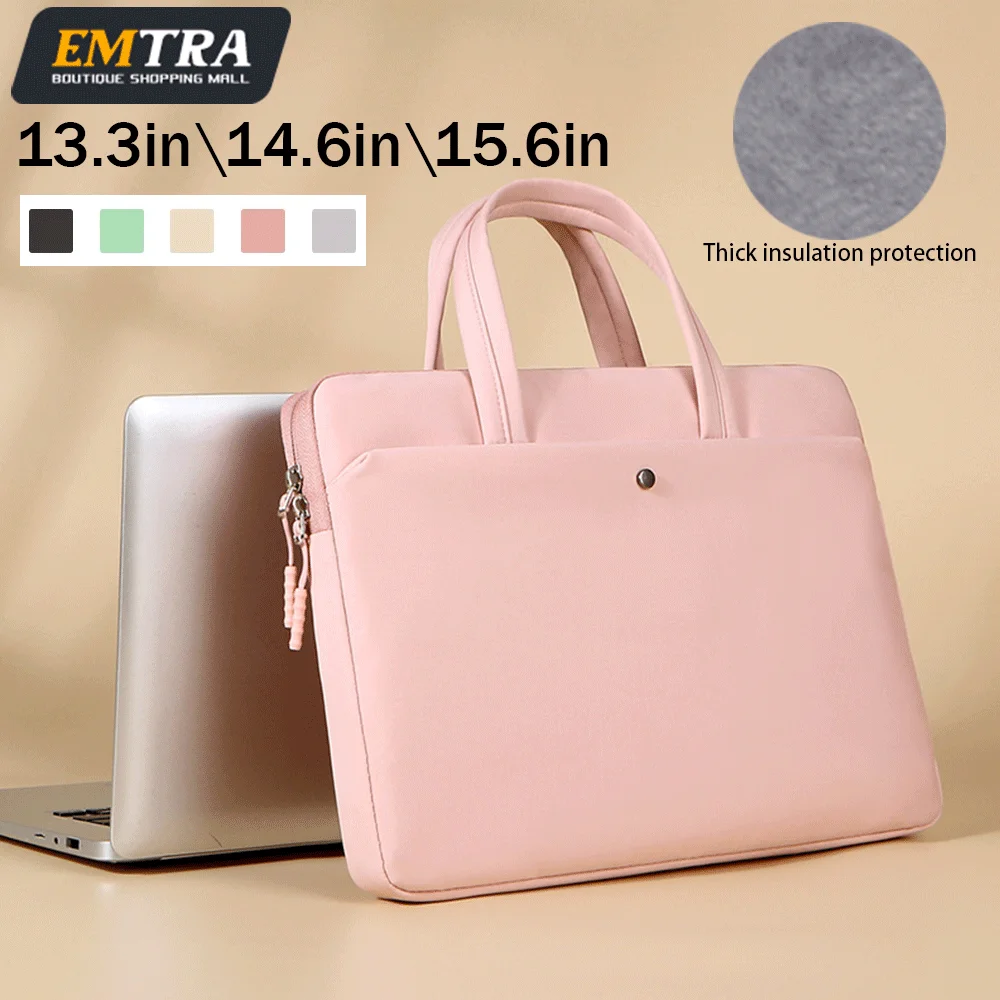 Women Fashion Laptop Tote Bag 13-15.6 Inch Slim Business Briefcase Waterproof Shockproof Portable Laptop Bag Office Sleeve Cover