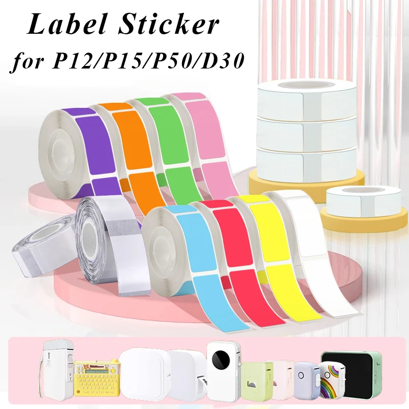 1Roll Adhesive Label Maker Paper for P12/P15/P50/Q30/D30 KingJim LR5C Office Labeling MAKER