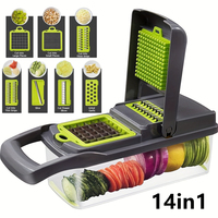 14 In 1 Multifunctional Vegetable Chopper Onion Chopper Handle Food Grate Food Chopper Kitchen Vegetable Slicer Dicer Cut 