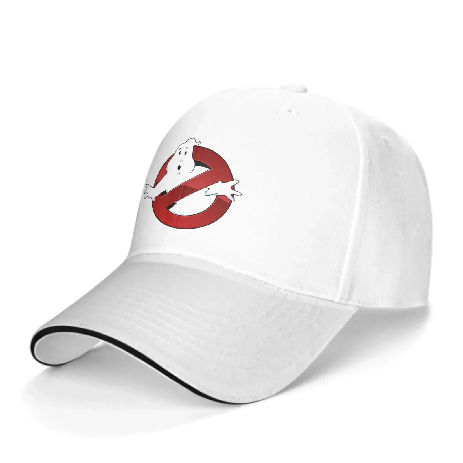 Ghost Busters Adjustable Women Men Back Closure Caps Washed Sandwich Caps Sports Outdoor Baseball Hat