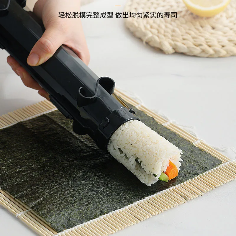 Herramientas para sushi, kit sushi con estera rodante de sushi de bambú para principiantes, juego de moldes para hacer sushi DIY en casa para rollo de carne vegetal
