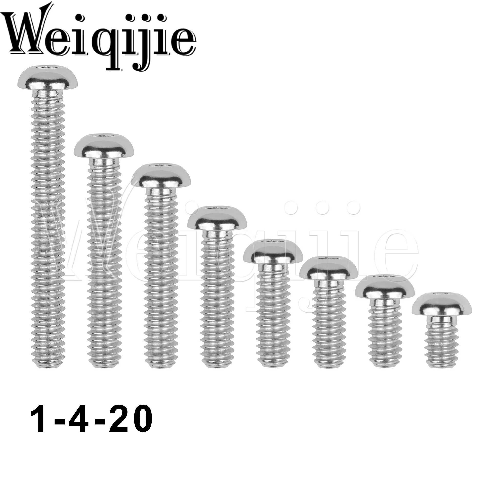 

Weiqijie 6pcs Titanium Bolt UNC 3/8 1/2 5/8 3/4 1" 1-1/4 1-1/2 2" US Standard Diameter 1/4-20 TPI Hexagon Socket Bolt