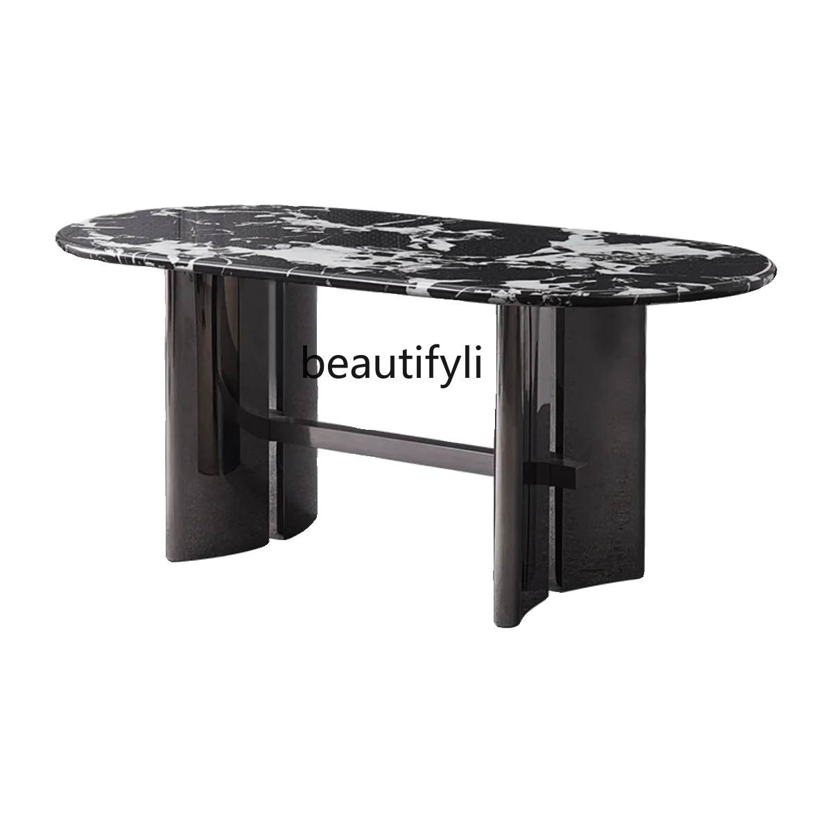 

A57 Marble dining table French retro light luxury household small apartment simple oval table