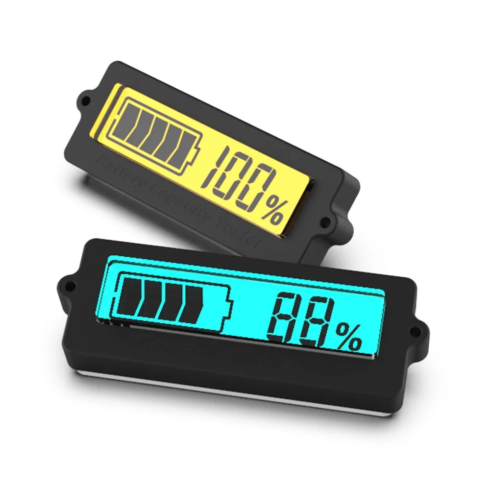 12-48V Adjustable Battery Capacity Indicator LCD Voltage Ammeter 3-15S Lithium Lead-Acid LiFePO4 Tester 8-78V Universal Monitor