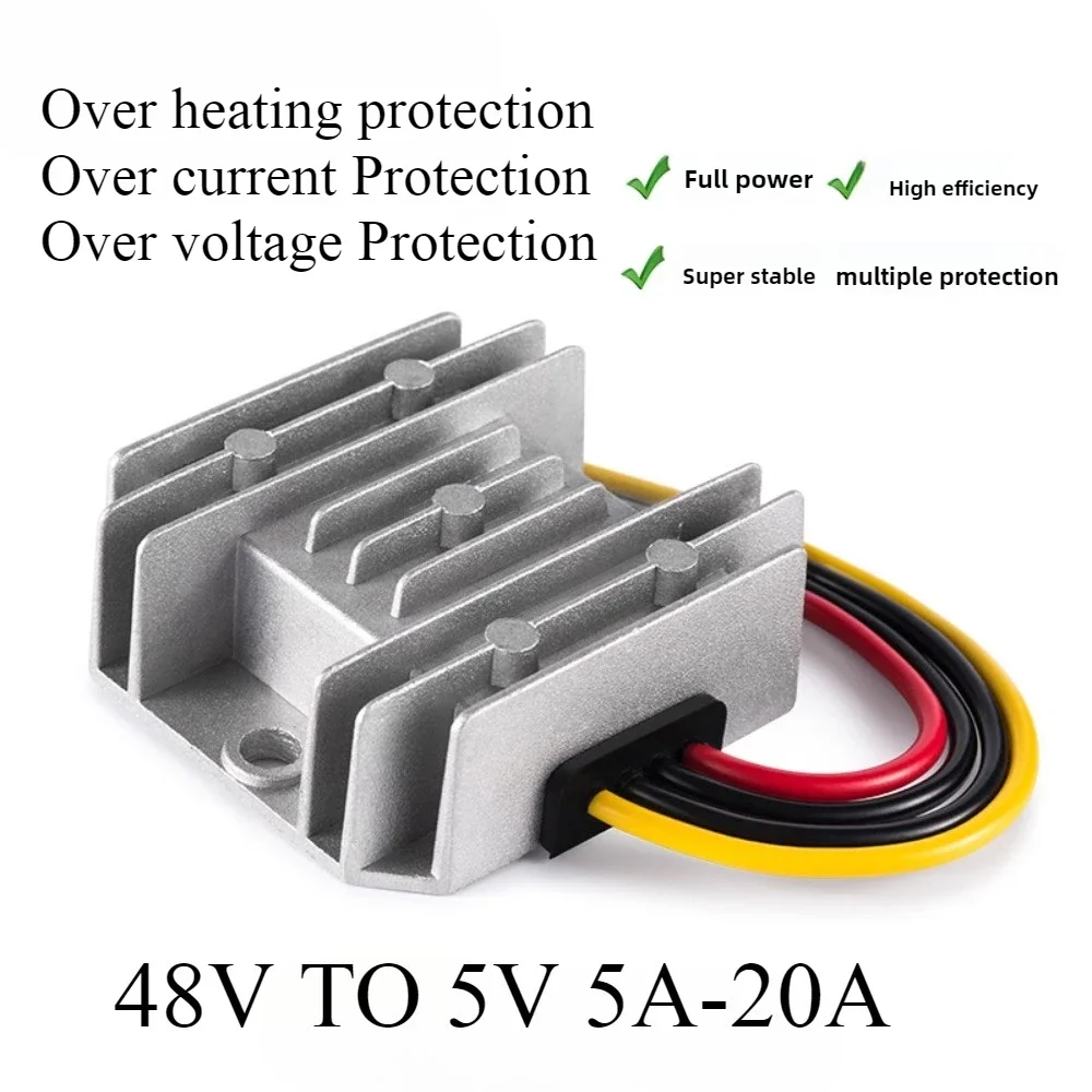 48v to 5v 5A-20A Regulator DC-DC Buck Converter 48 Volt to 5 Volt  Step-down Buck Module Power Supply Voltage Reducer for Cars