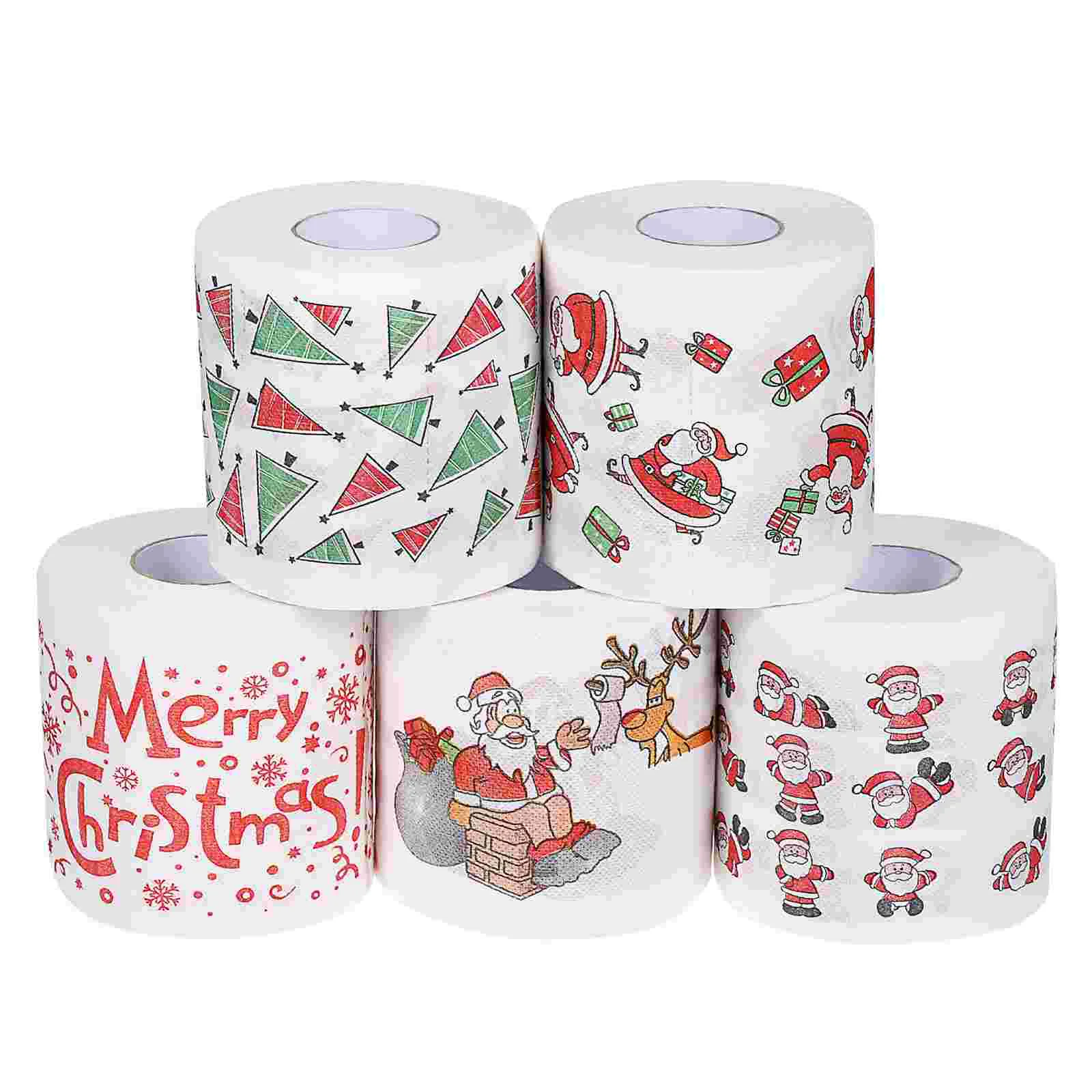 Wegwerp Kerst Toiletpapier Kerststal Ornamenten Kerstman Feestartikelen