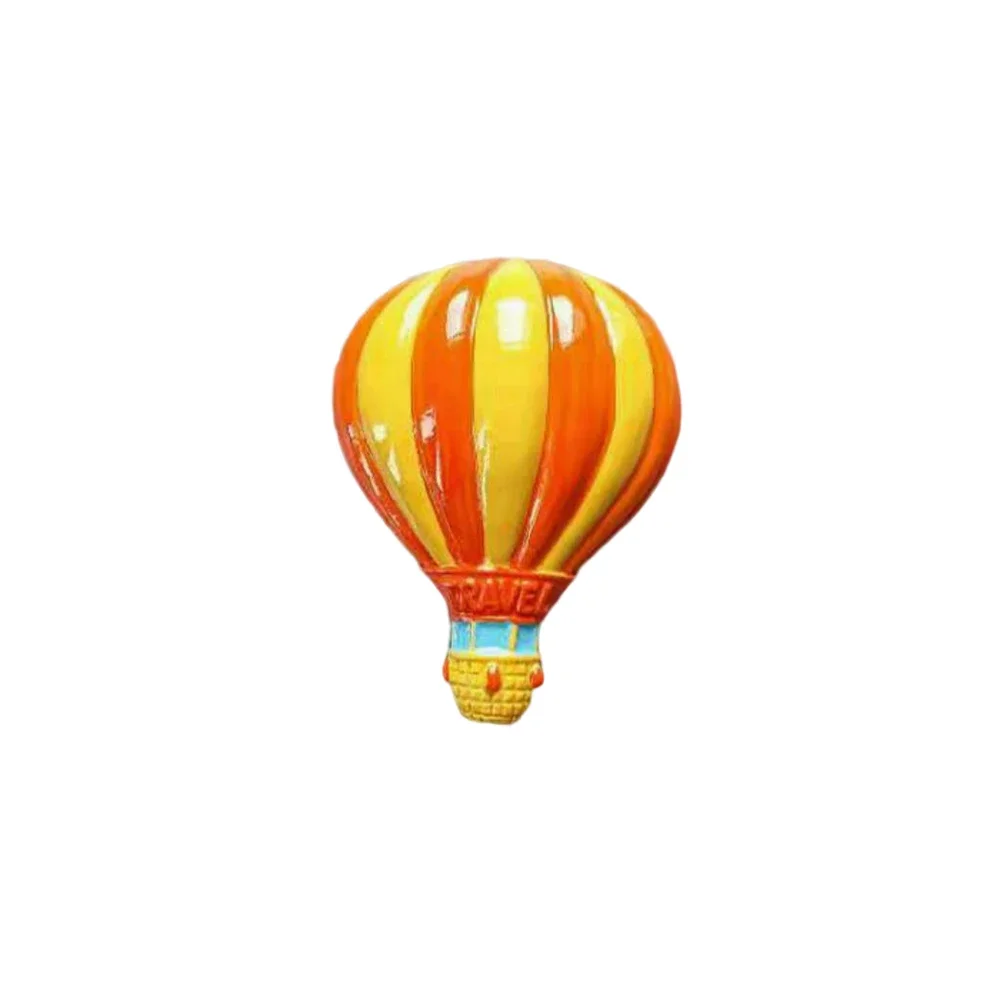 Colorful Hot Air Balloon 3D Resin Creative Personality Design Refrigerator Stickers Kitchen Home Message Board Decorations