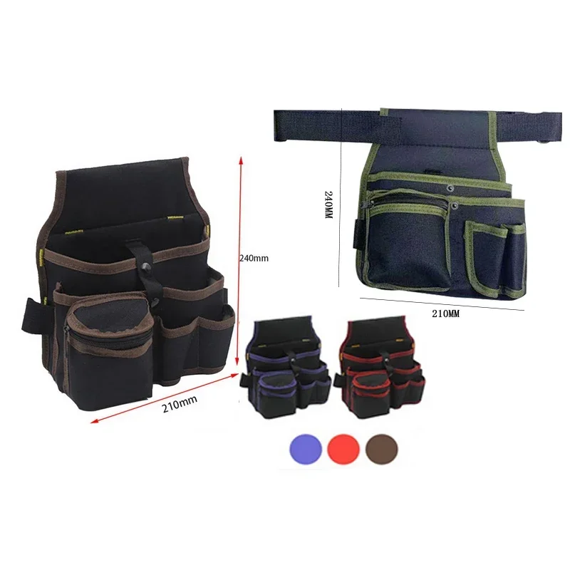 Multifunctional Tool Storage Bag Pouch Belt Electrician Toolkit Drill Waist Bag Wrench Screwdriver Hardware Tool Bags Organizer