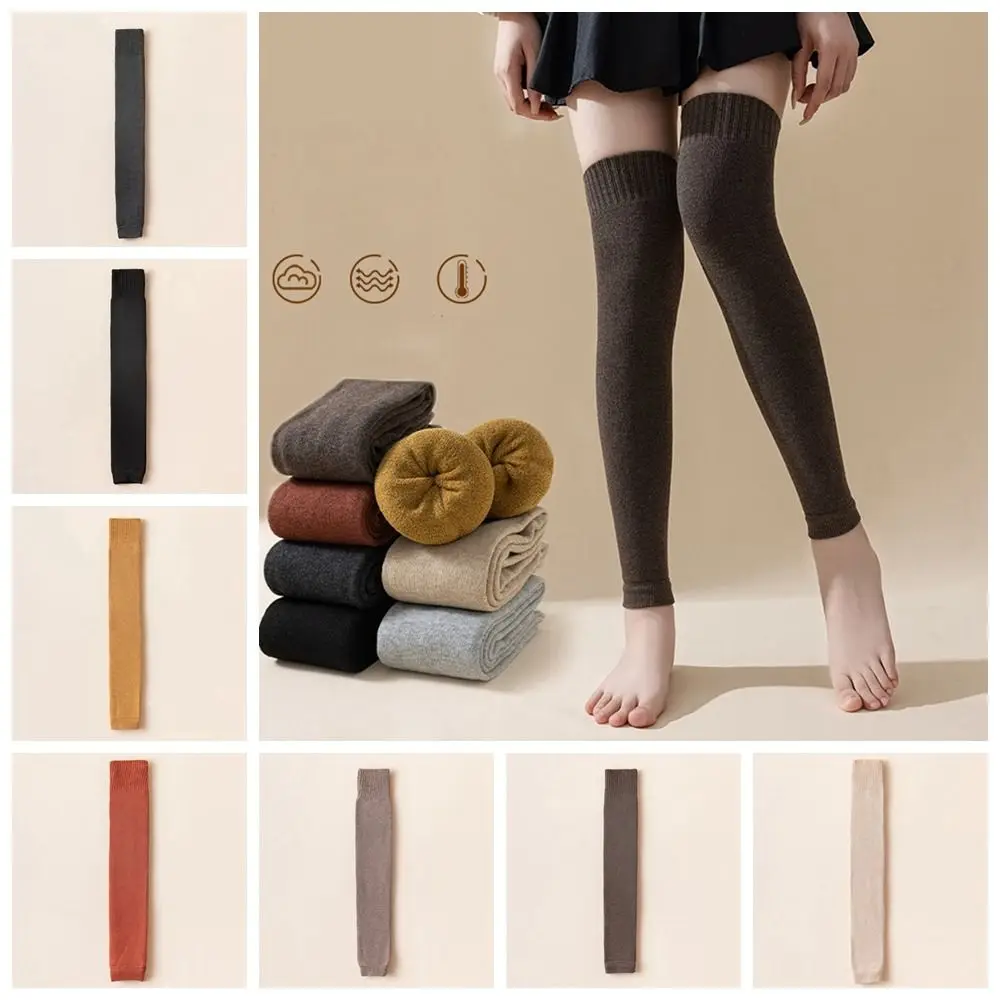

Sweet Keep Warm Knee Protector Long Socks Thickened Knitted Foot Cover Uniform Japanese Over Knee Socks Girls
