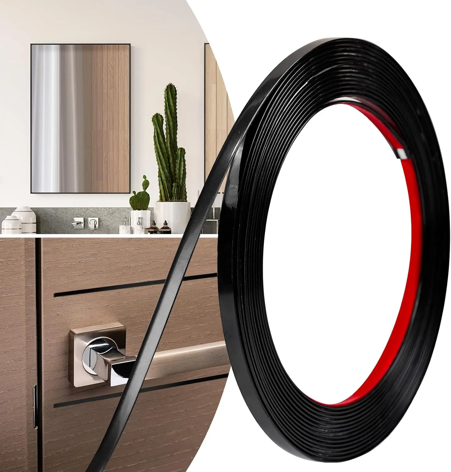 1PC 5M Caulk Strip Tape Self Adhesive PVC Seam Sealing Tape for Wall Corner Basin Stove Countertop Gaps Caulk Strip for Gaps