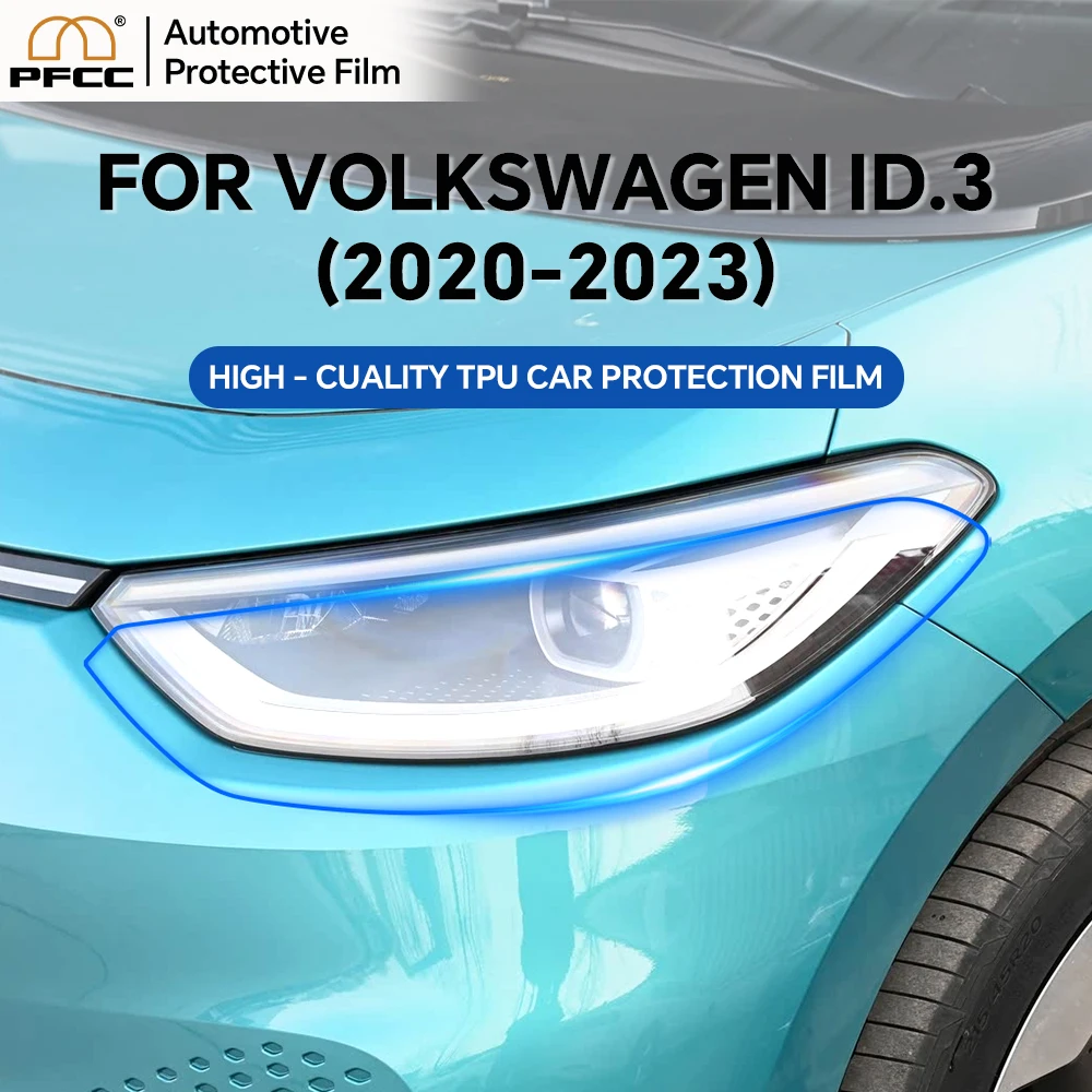 

For Volkswagen VW ID.3 2020 2021 2022 2023 TPU Headlight rearview film Precut A B Pillars Paint Protection Film Transparent PPF