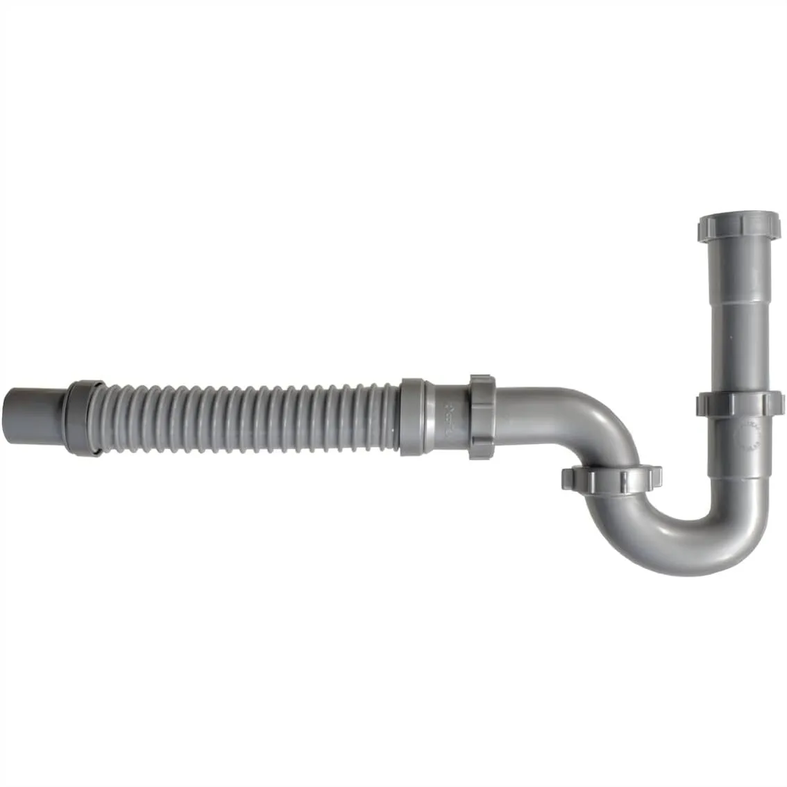 

Universal Flexible P Trap for Bathroom Sink Drain, No Tool Installation, Leak-Proof, 9-13 Inch Flex Hose, 16 Inch Total Length
