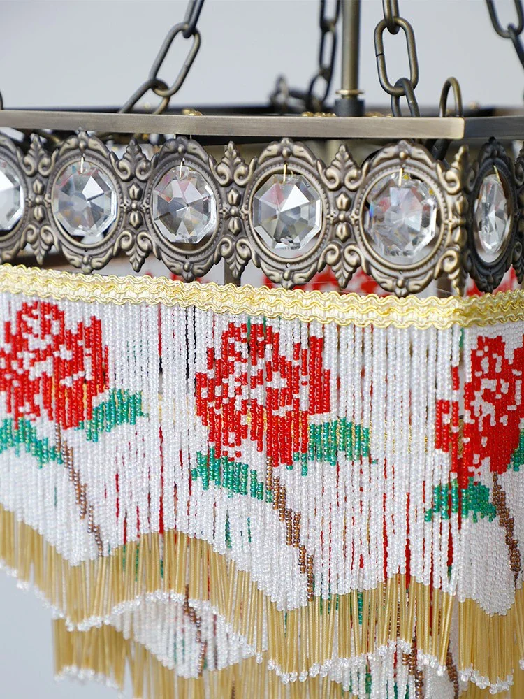 

Французская латунная хрустальная люстра, европейские классические подвесные светильники для украшения гостиной, спальни, ретро