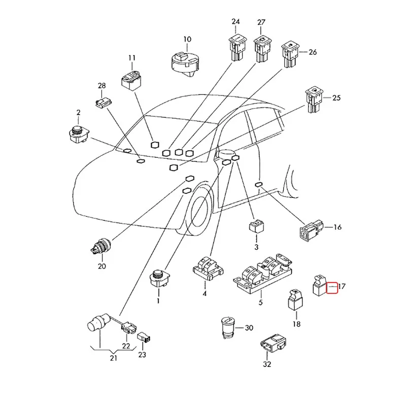 Rear Trunk Fuel Tank Gas Door Release Switch 1J0959833A 1J0959831A for VW Broa Golf MK 4 Passat B5 1J0 959 833 A 1J0 959 831 A