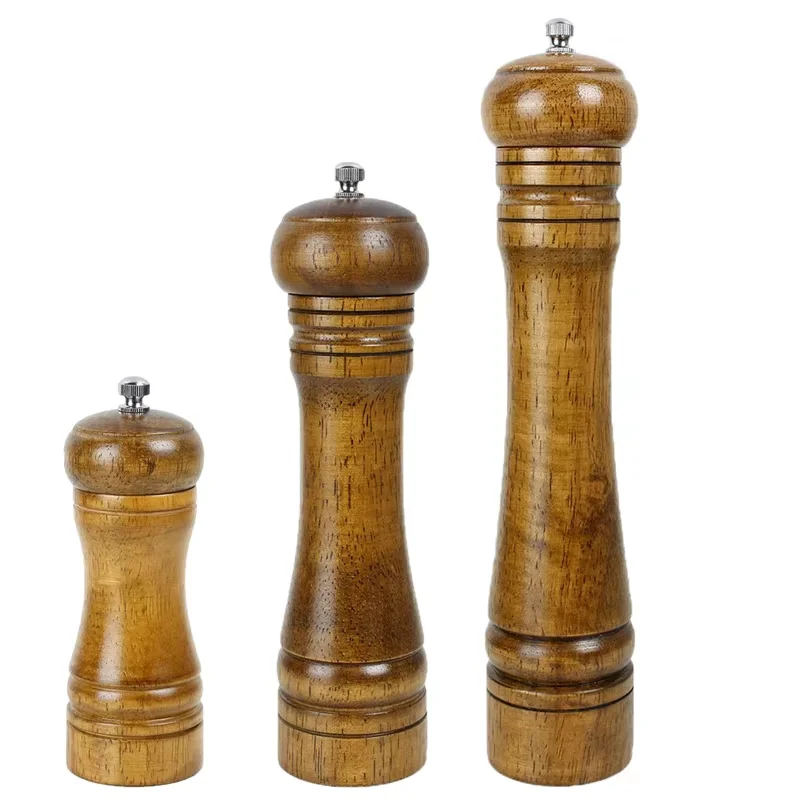 1-teilige Holz-Pfeffermühle, Pfeffermühle, einstellbare Grobheit, Holzpfeffer, Salzmühle, Salz- und Pfeffermühlen, Shaker