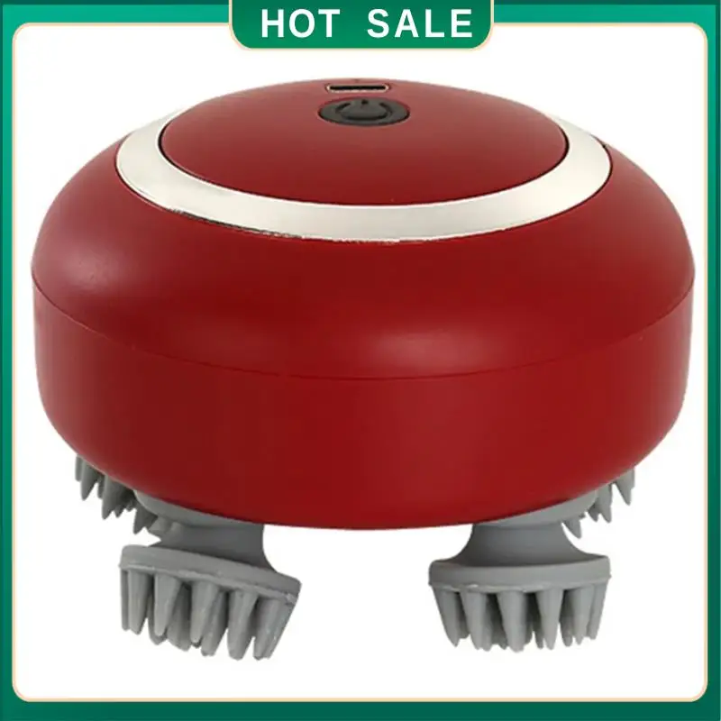 

24-Hour Delivery Soft Silicone Head Massager With Adjustable Speed For Scalp Massage Red Light For Hair Care For Kneading Of The