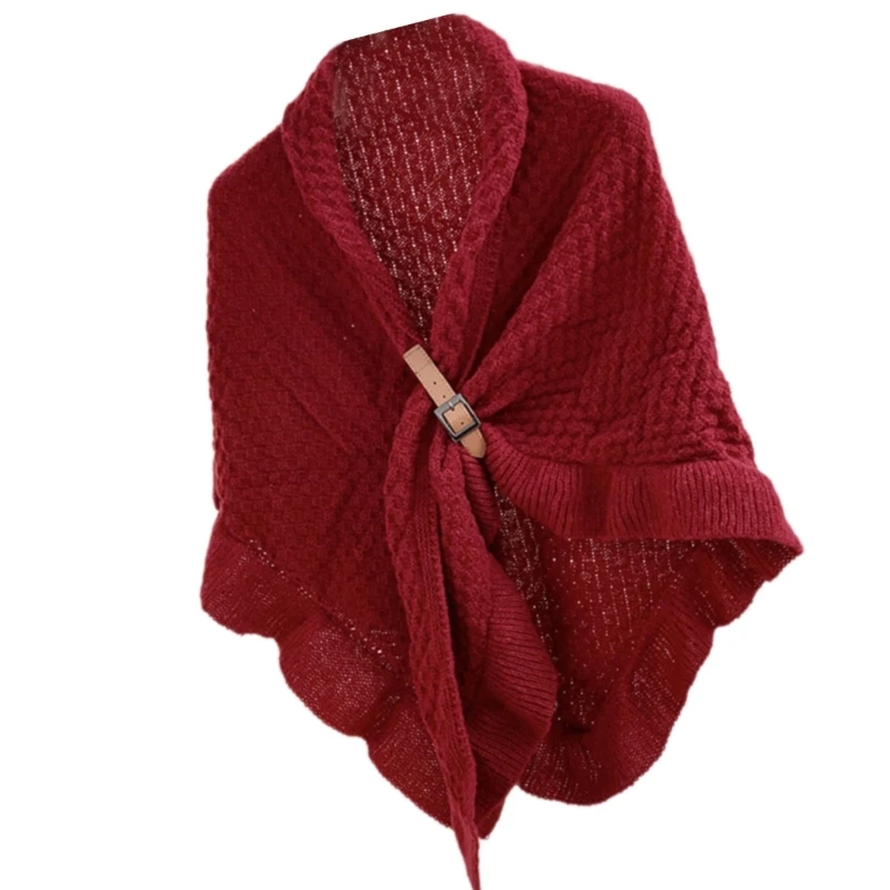 Trendy Warm Blanket Shawl Wrap Ponchos for Outdoor Cardigan Warm Shawl Wrap for Wedding Evening Dresses Knitted Scarves