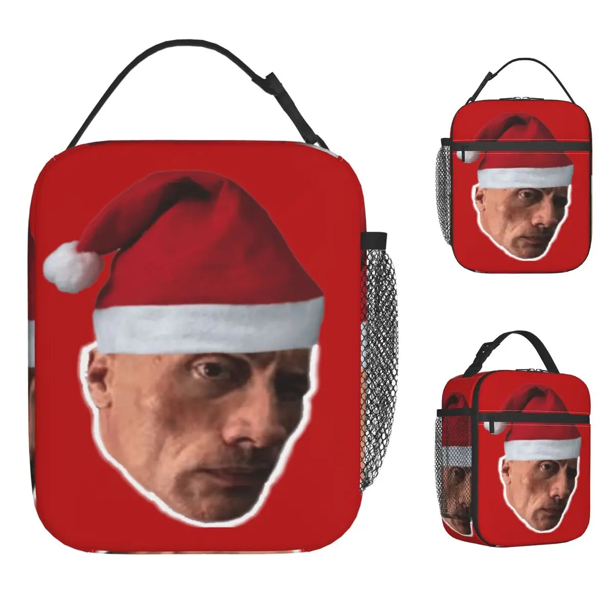 Merry Rocksmas Dwayne Johnson Lunch Bag Aesthetic Lunch Box For Office Portable Insulated Cooler Bag Thermal Tote Handbags