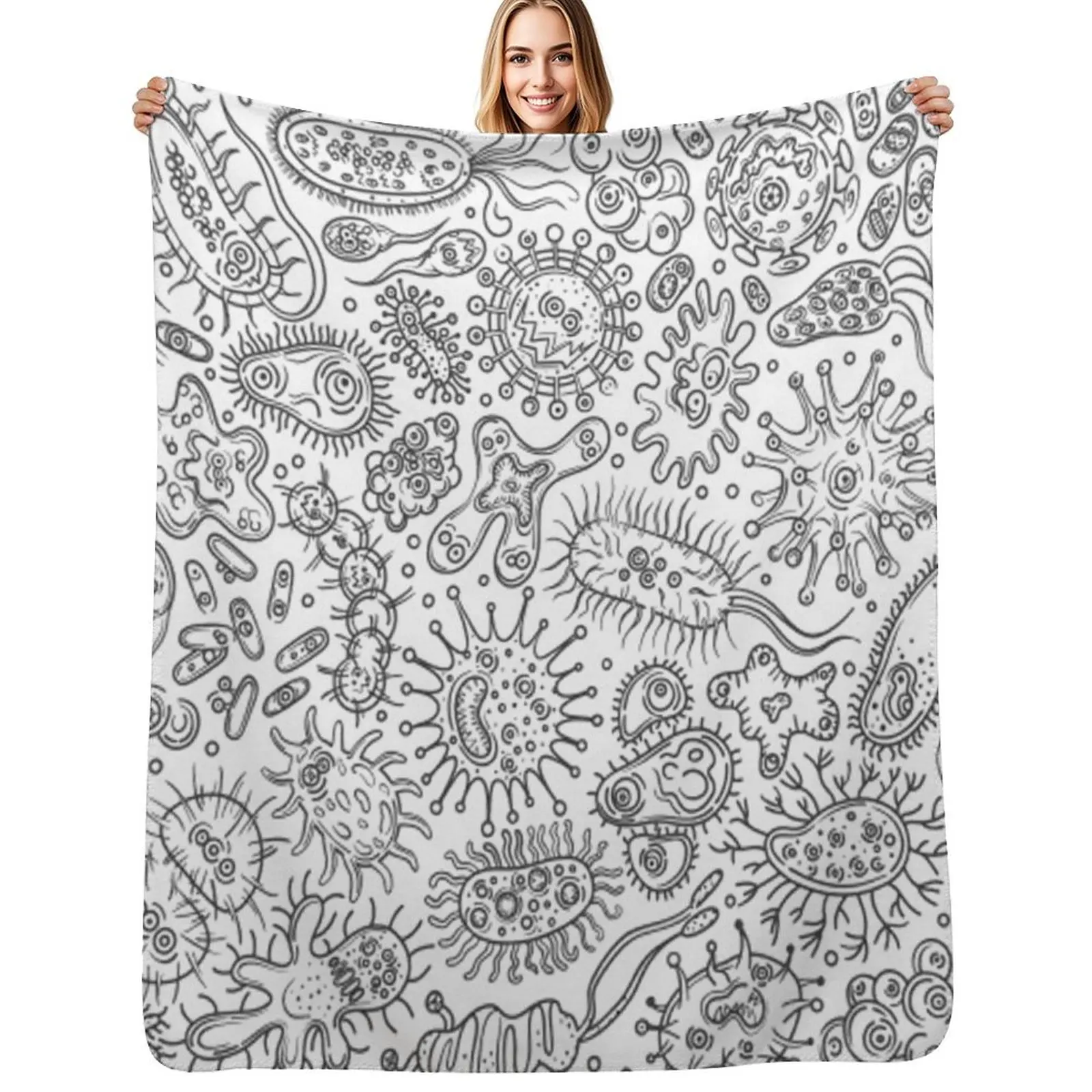 bacteria microbiology science chemistry Throw Blanket Soft Plush Blanket as Housewarming Gift