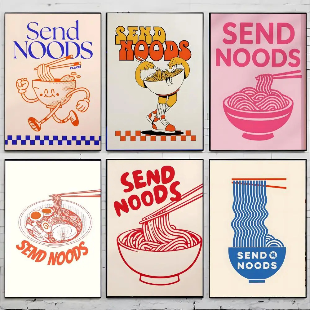 food graphic wall art S-Send Noodles Poster Superior Home Space Pub Indoor Decorative Art & Home Decor