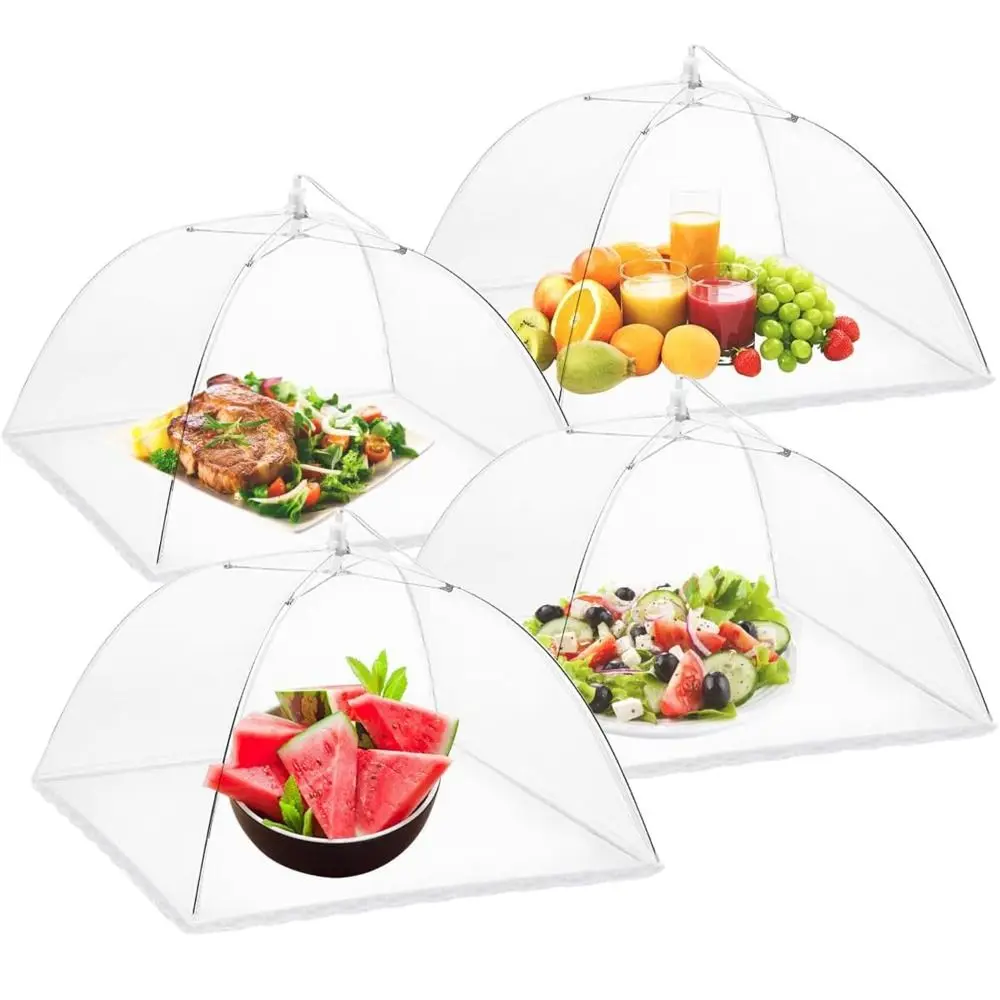 Collapsible Mesh Food Covers 12/14/17/18 Inch Protective Dish Cover Household Dish Lid Pop Up Fine Fly Net