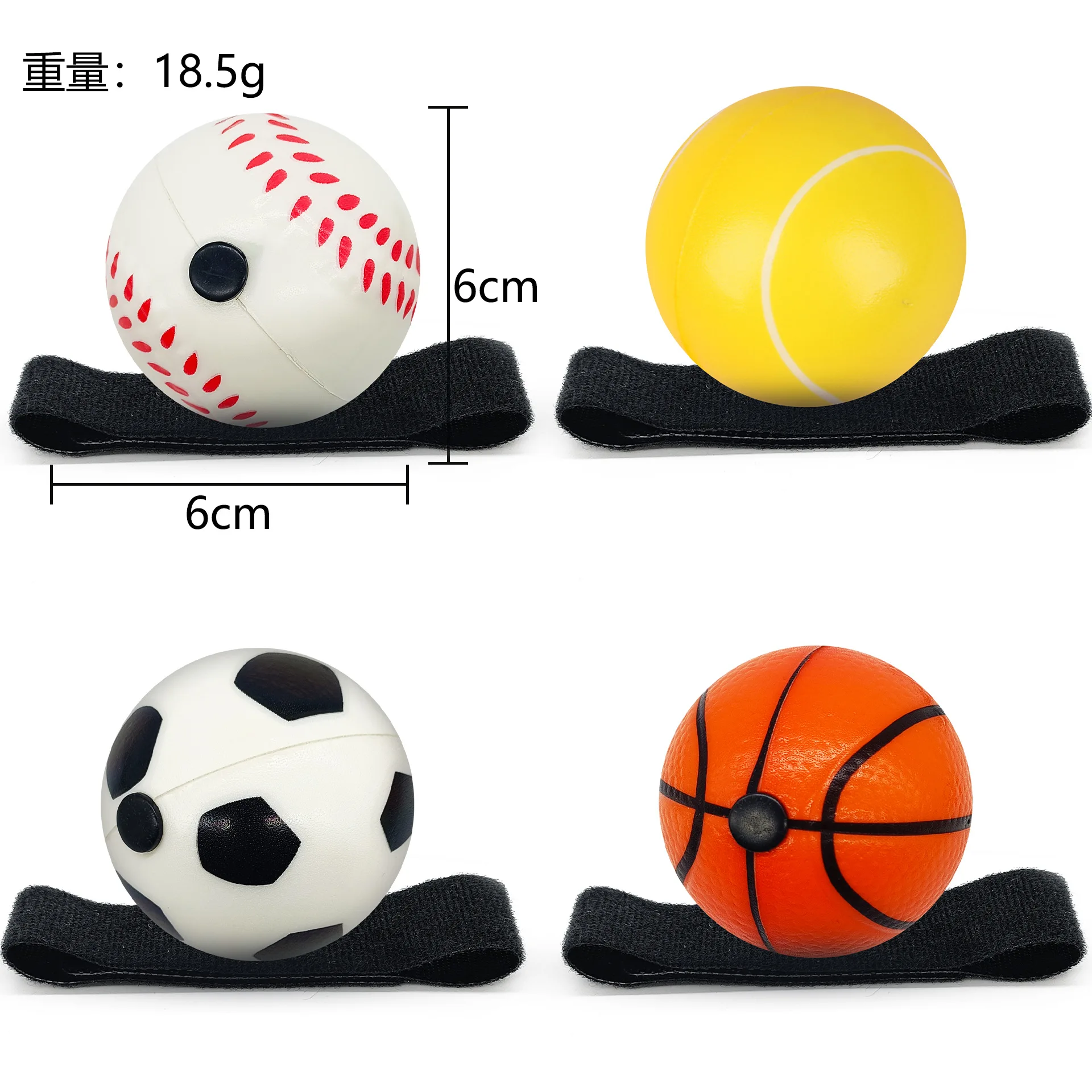 3/6/9 Stück elastische Handgelenk-Ballbänder, Fitnessball für Menschen mittleren und höheren Alters, Schwingball, Handgelenk-Kraftball, Fidget-Toy – Detail 4