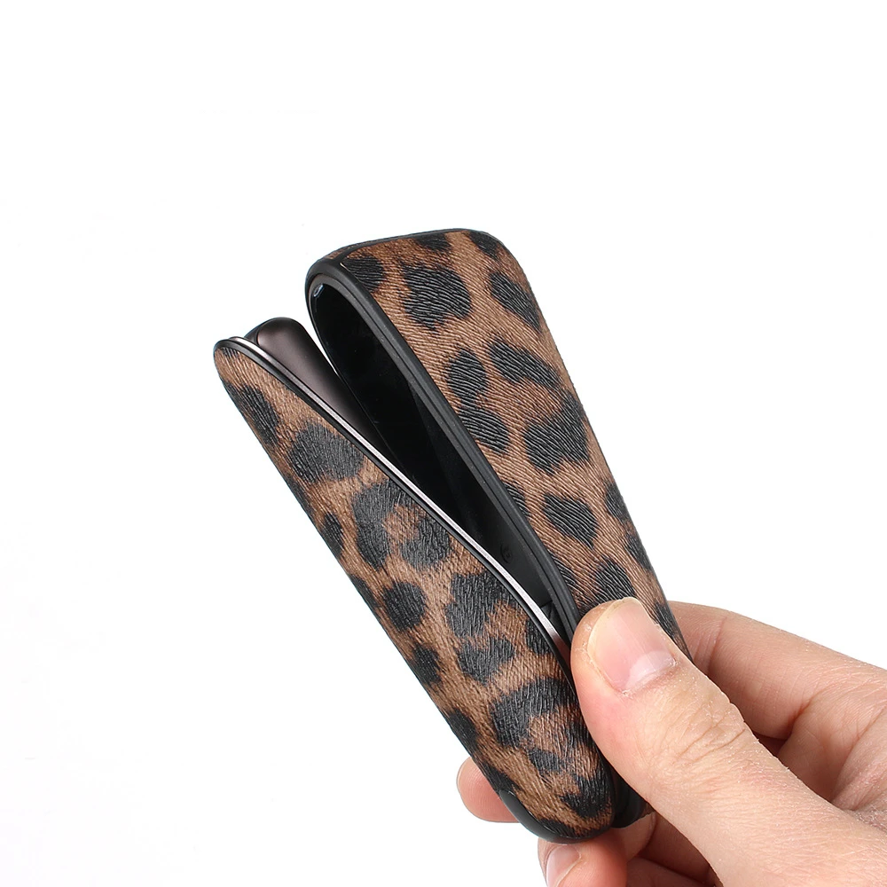 Fashion Leopard Pattern High Quality PU Leather Case with Door Cover for Lil solid dual Full Protection Case Side Cover