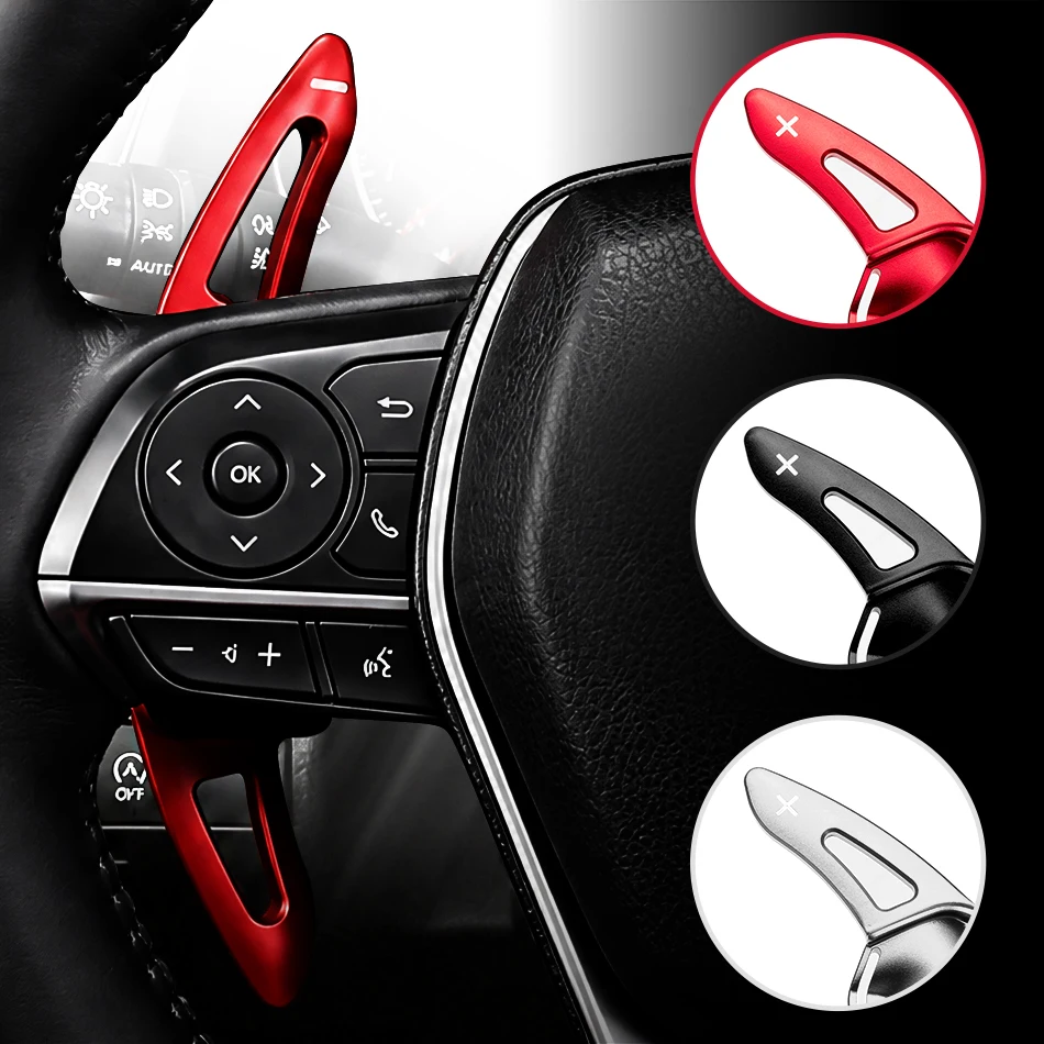 Aluminum Interior Steering Wheel Paddle Shifter Extension For Toyota Camry Corolla Cross Avalon RAV4 Gear Shift Accessories