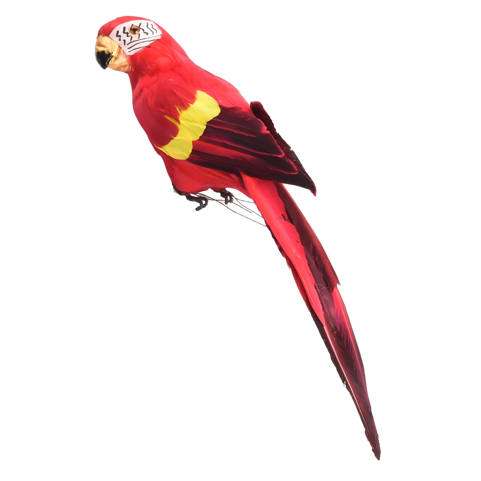 Simulation Fake Artificial Parrot Feather Bird 45cm Foam Red Blue Budgie Home Garden Decoraction