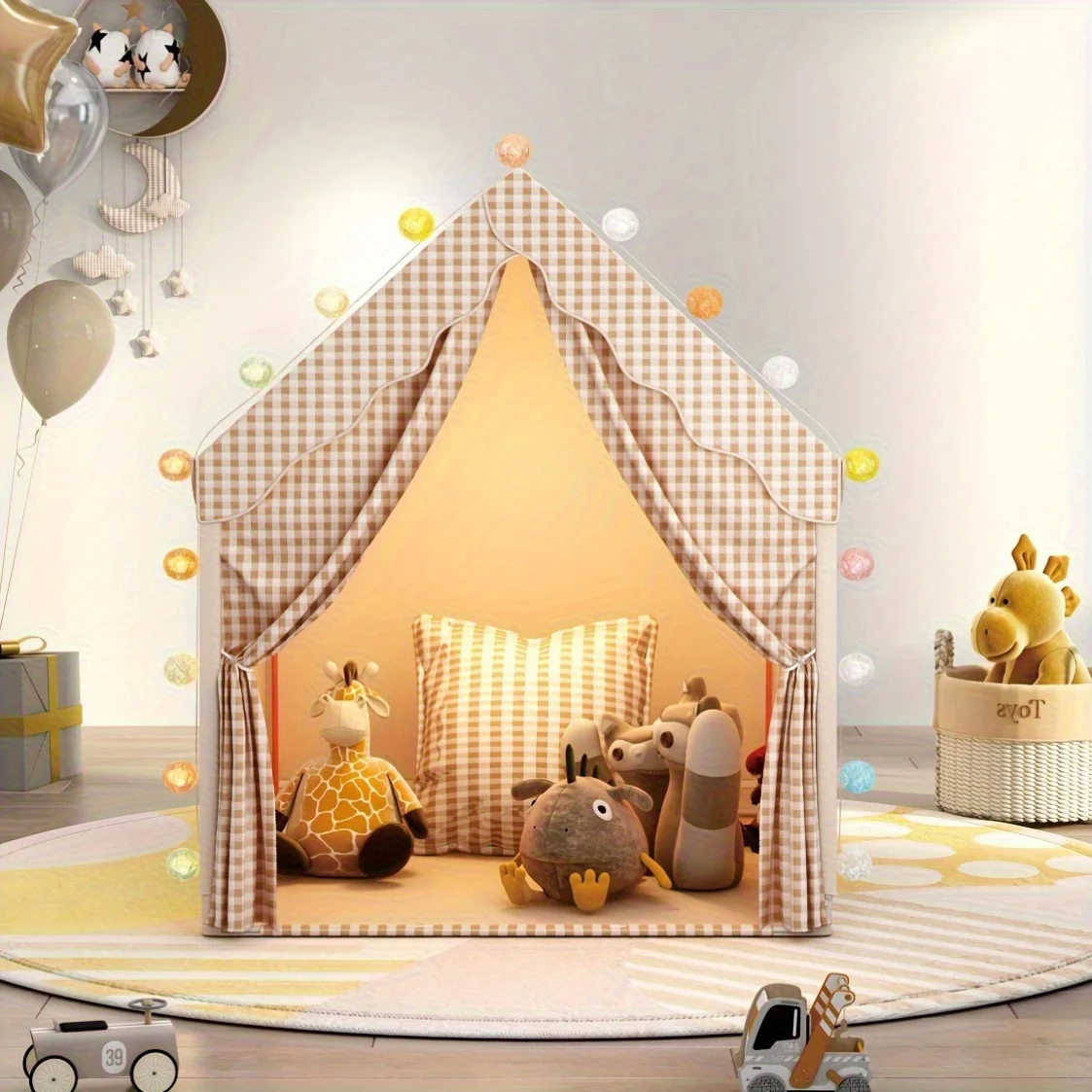Diviseur d'auvent de lit, tente d'intérieur pour enfants, château, maison de jeux, maison de jouets, ensemble de jeu préscolaire, cadeau de noël, tente simple sans accessoires
