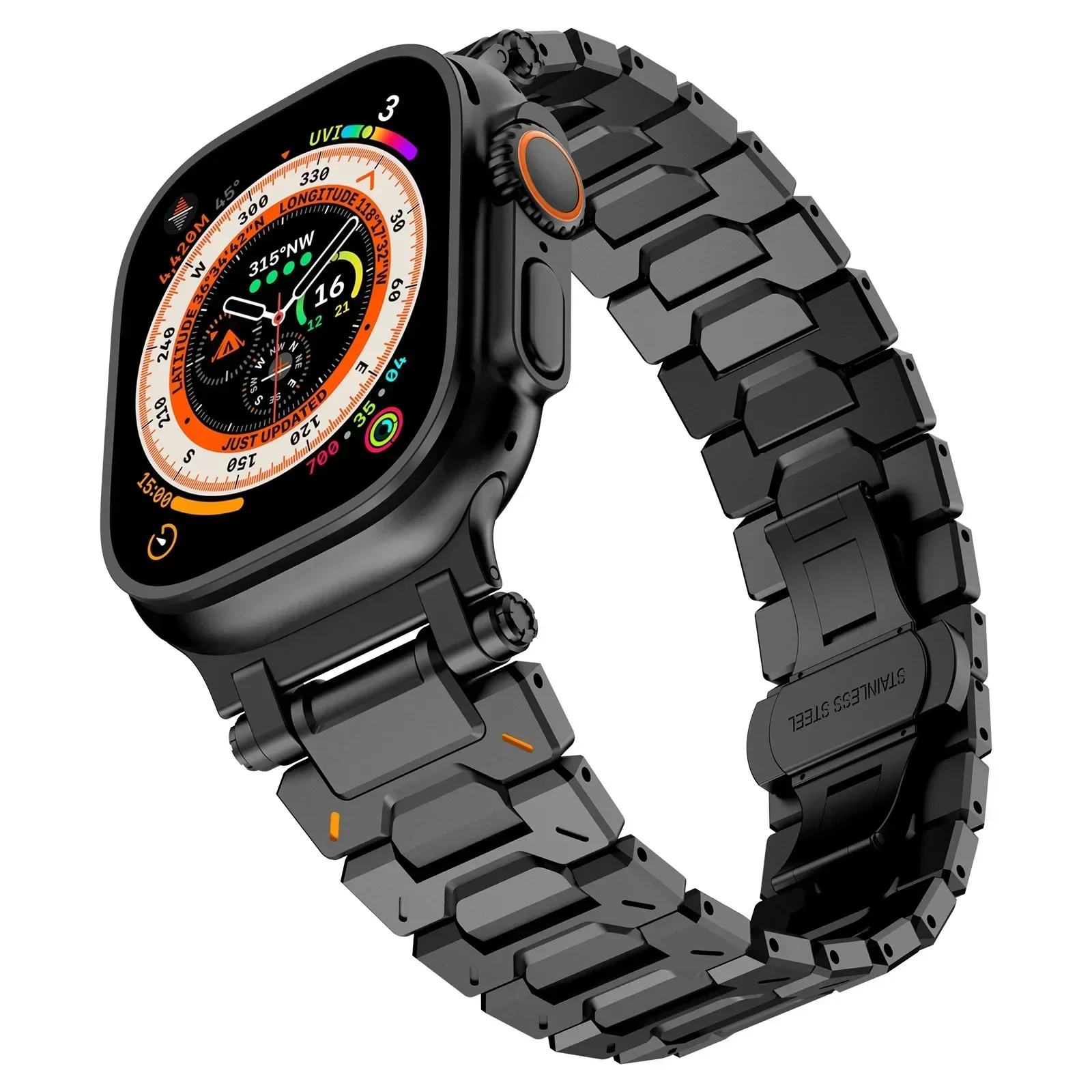Bracelet de luxe en acier inoxydable pour Apple Watch, bracelet de montre en métal, iWatch Series Ultra 2/9, 8, 7, 6, 5, Se, 44mm, S10, 46mm, 45mm