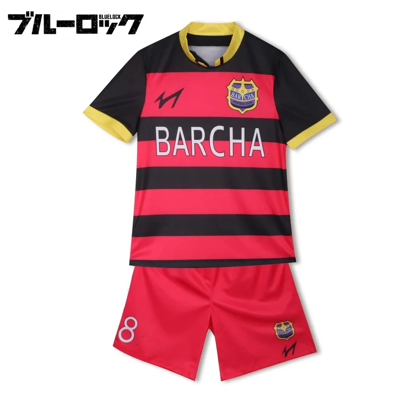 Anime Blue Lock #8 Lavinho Football Jersey FC Barcha Team Jersey #13 Otoya Eita Soccer Jersey Mens Football Uniform