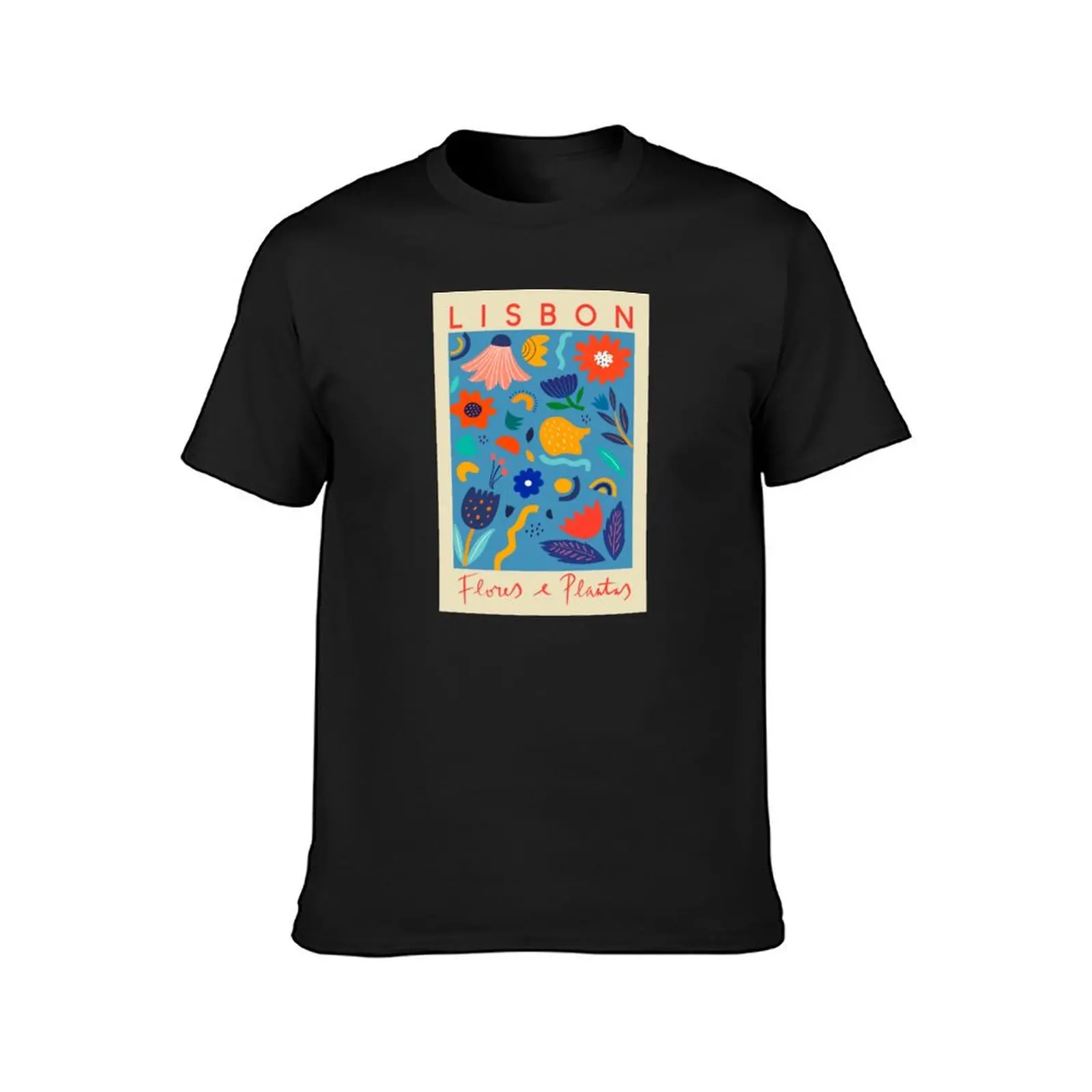 Lisbon Flower Market T-Shirt summer tops boys whites mens cotton t shirts