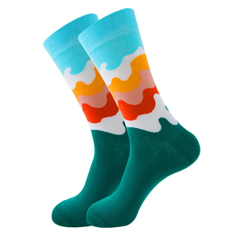1 Pair New Happy Mens Socks Women Novelty Cartoon Sock Combed Cotton Funny Men's Big Size Crew Hip Hop Thick Long Socks - Image 46