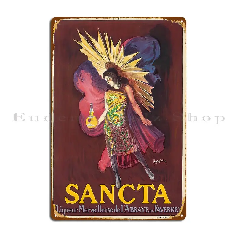 Sancta Liqueur Merveilleuse De L Abbaye De Faverney Leonetto Cappiello 1925 Metal Plaque Poster Plaques Create Tin Sign Poster