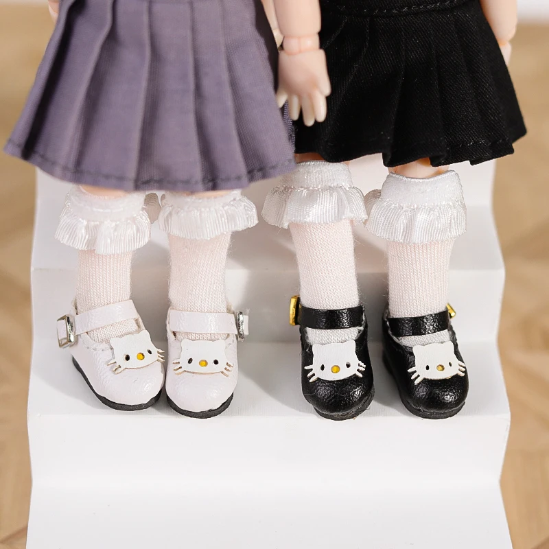 1 زوج من OB11 دمية حذاء طفل هريرة نمط لطيف أحذية رياضية 1/12 Bjd دمية الأحذية الديكور انفصال دمية المواد البلاستيكية #3