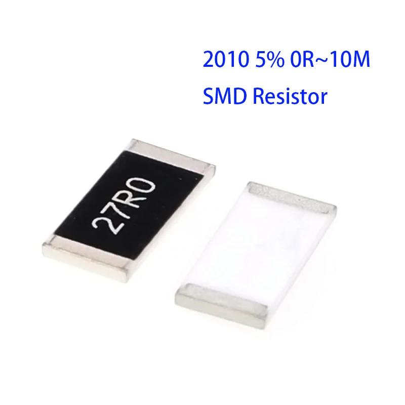 50PCS 5% SMD Resistor 2010 0R-10M 1/2W 0 10 100 220 470ohm 1K 2.2K 4.7K 10K 100K 200K 10M 0R 10R 100R 220R 470R 10ohm-1M ohm