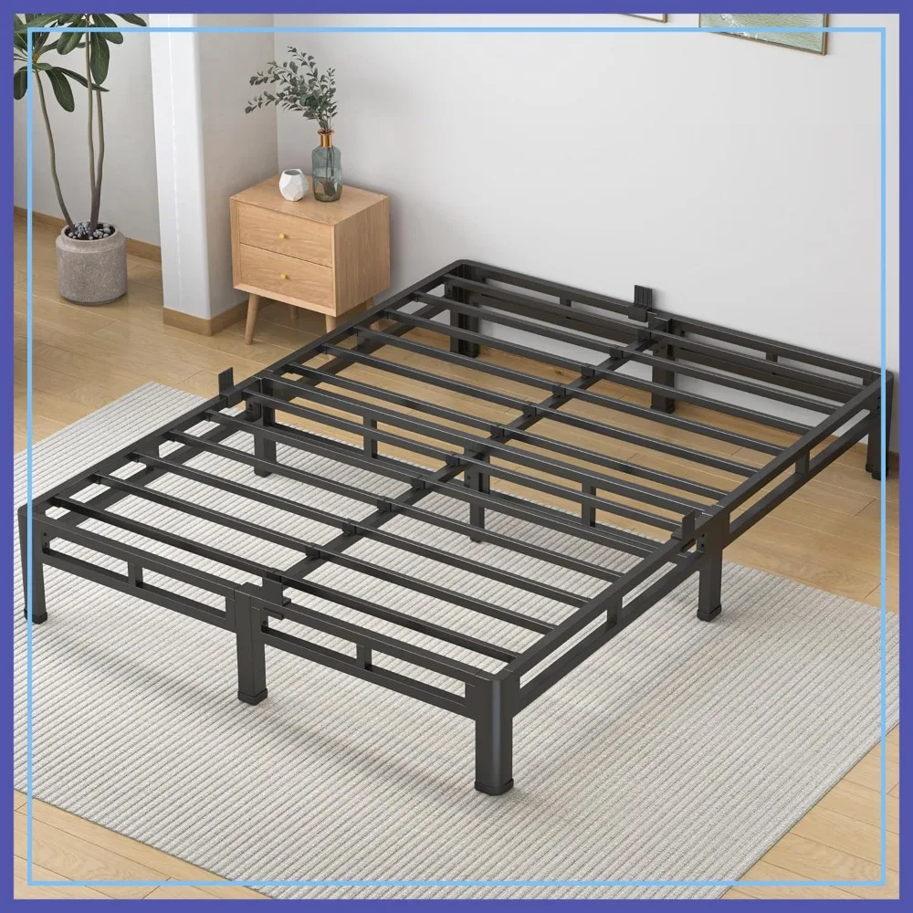 10 Inch King Size Bed Frame, Metal Platform with Round Corner Legs, 4000lbs Capacity, Noise-Free, Easy Assembly