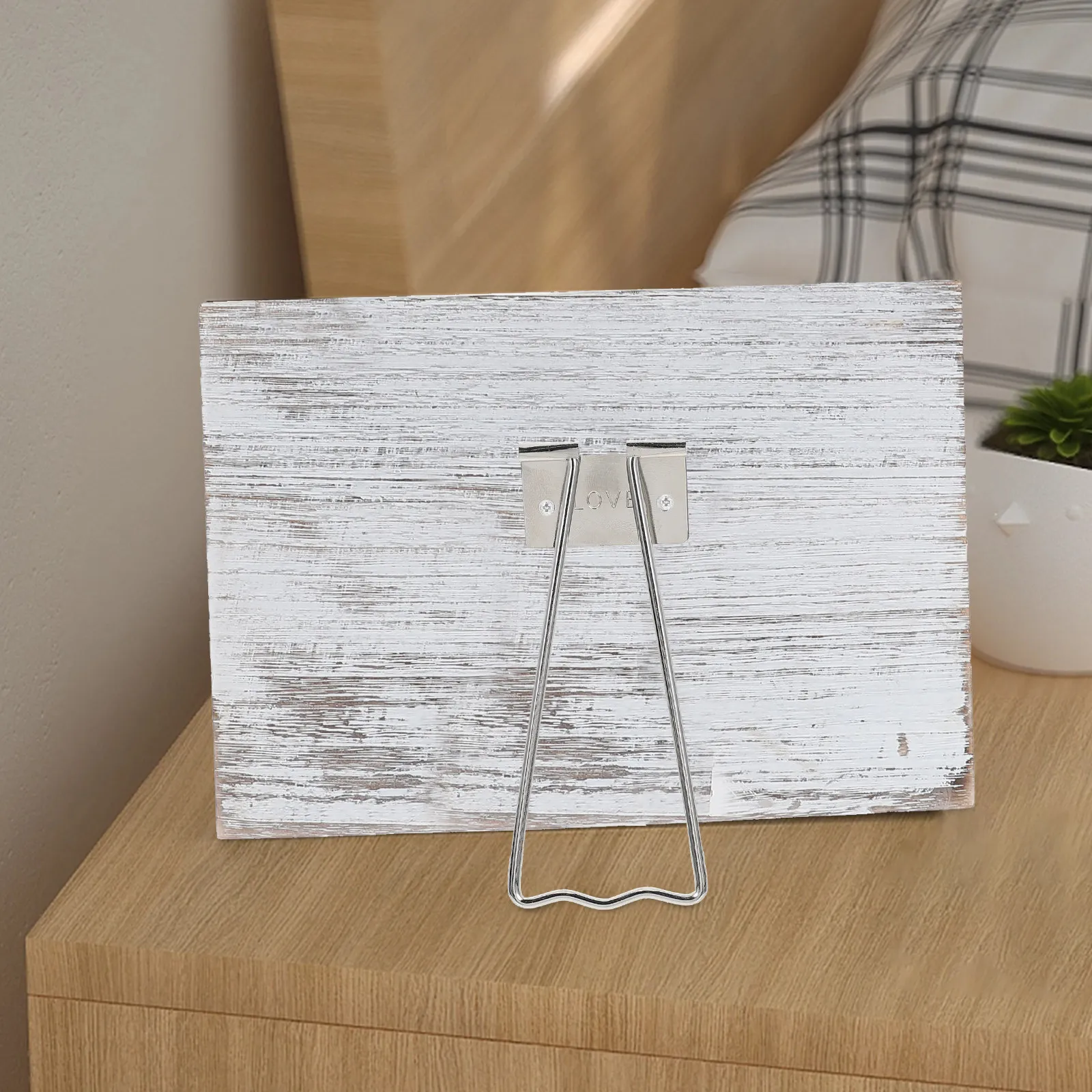 1Set Frame Back Support Easel Stand for Photo Frames Polished Iron Bracket Triangular Stability Principle Safe Smooth Edges Easy