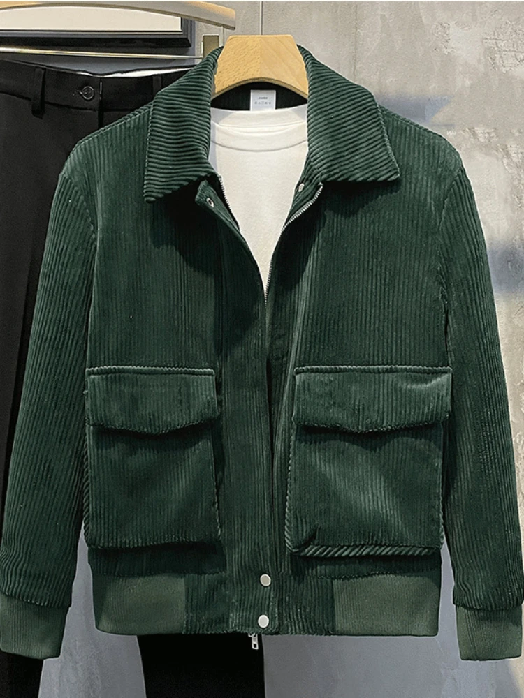 

Fashion brand men's fashion jacket corduroy coat men's Korean version of the trend jacket