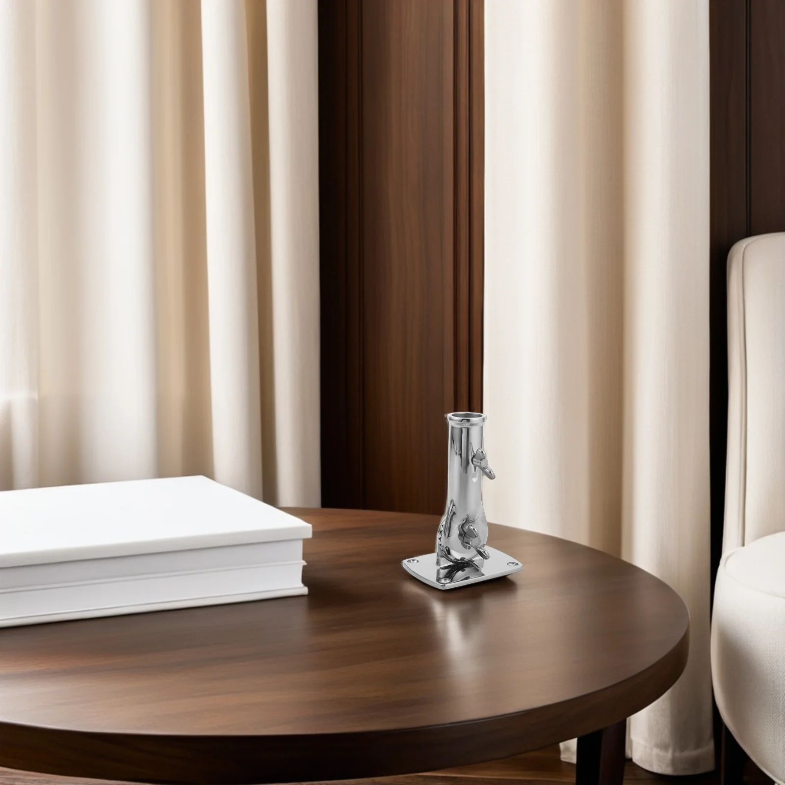 

Stainless Steel Heavy Duty 1 Inch Flagpole Mounting Bracket Adjustable for Outside House Deck Flag Holder Base