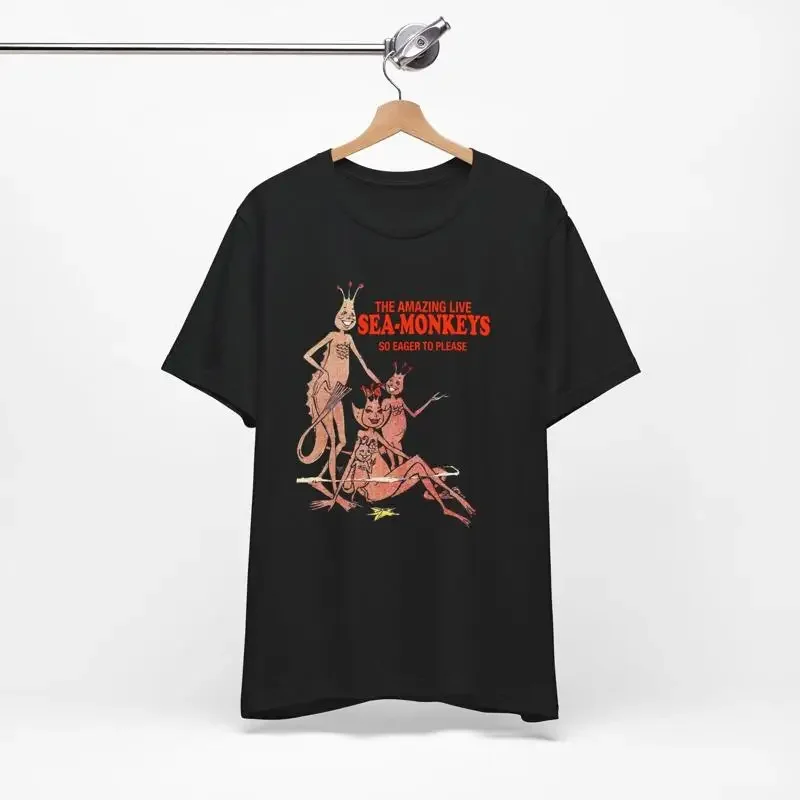 Camiseta Sea Monkeys de los años 60 y 1970, cómics, publicidad de cómics, Retro