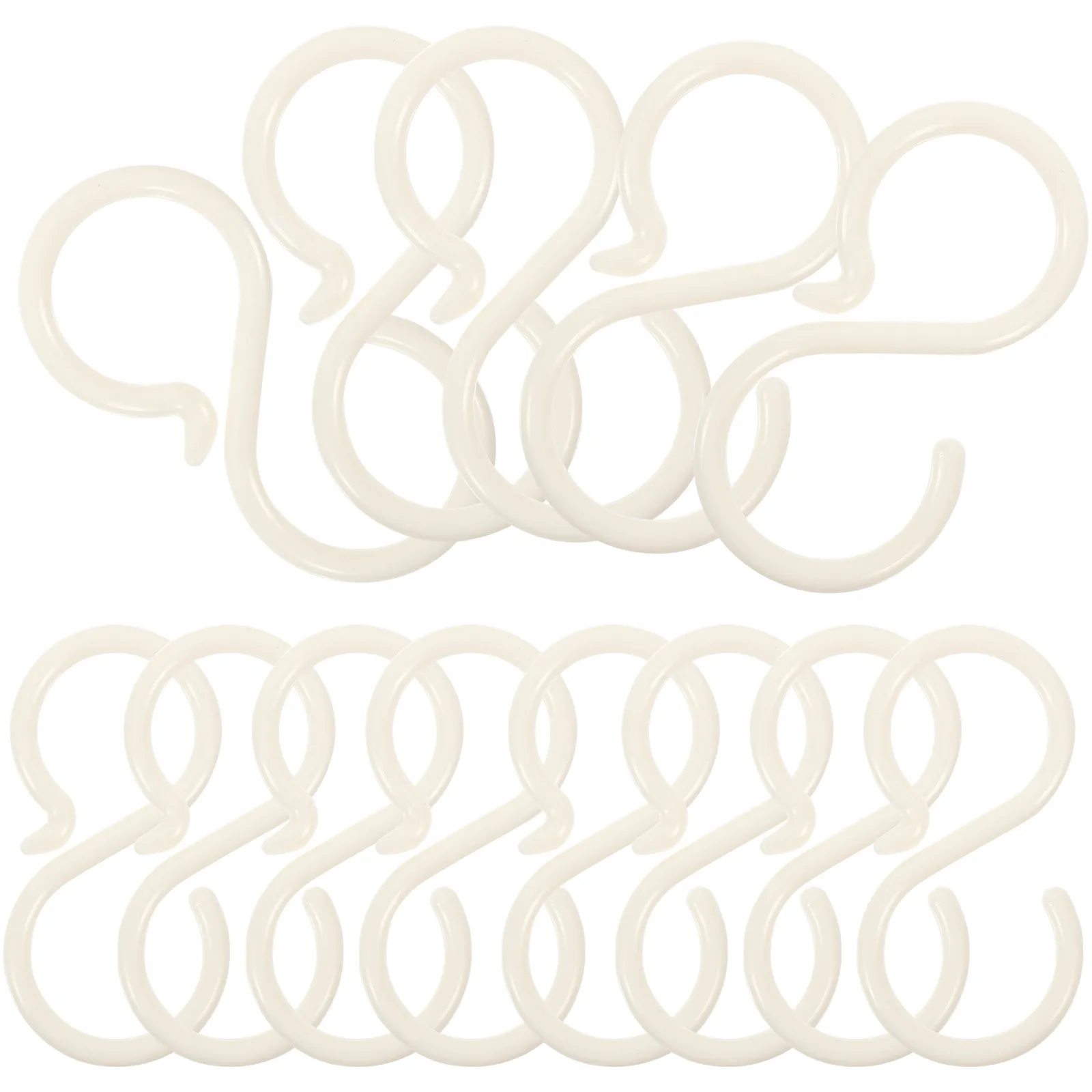 40Pcs S Hooks Scrunchies Storage Organizer Plastic S-Shaped Hangers for Headband Bracelet Display Home Bathroom Closet Hanging