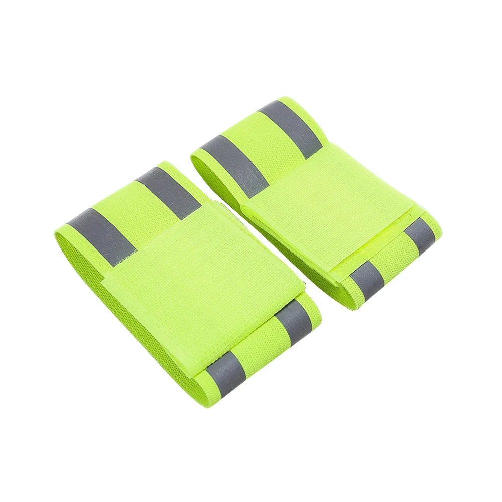 

2Pcs Reflective Wristbands Elastic Fluorescent Bracelets Safety Armbands for Night Running Hiking Outdoor Activities