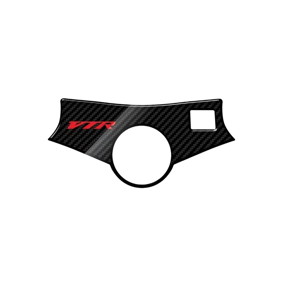 For HONDA VTR 1000 Motorcycle sticker Carbon fiber appearance decal Upper Triple Yoke Defender