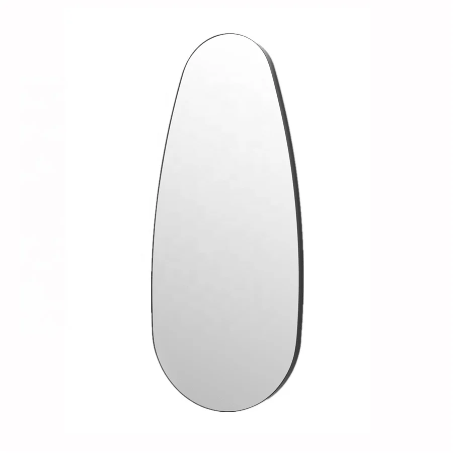 Stylish sample wall hanging mirror irregular drop-shaped artistical metal mirror for home living room decoration